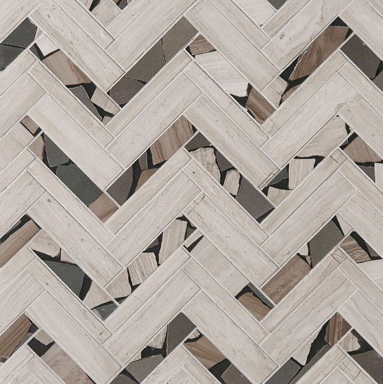 Safari Offset Herringbone | Naturstein Fliesen | Claybrook Interiors Ltd.