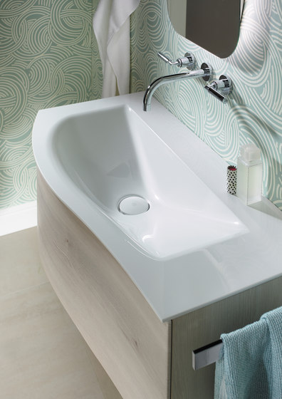 Sinea 2.0 | Plan de toilette en pierre de synthèse avec meuble sous-vasque | Meubles sous-lavabo | burgbad