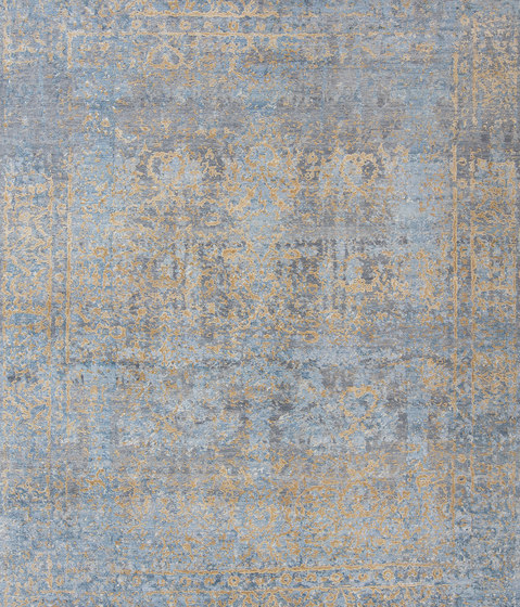 Elements Smoked transitional blue gold | Formatteppiche | THIBAULT VAN RENNE