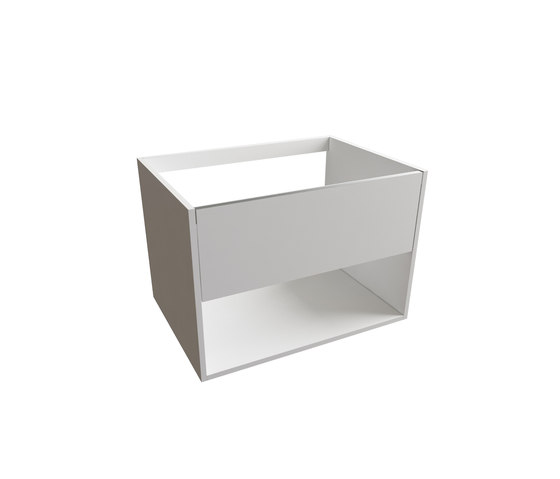 VANITY 700 Single Drawer Open Shelf Vanity Unit | Vanity units | Finesse Designs