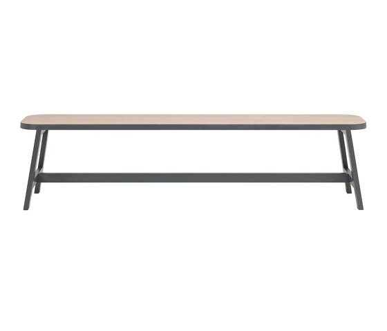 Bench Three - Beech/Grey Lacquered | Panche | Another Country