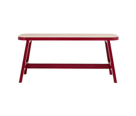 Mini Bench Three - Beech / Wellington Red | Sitzbänke | Another Country