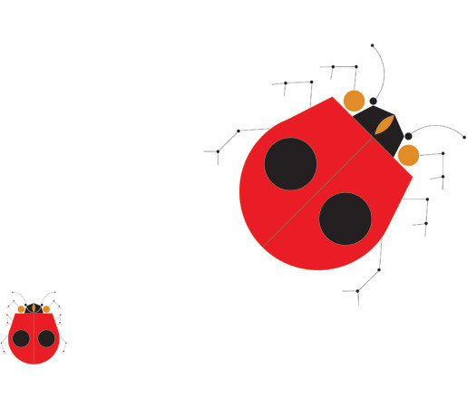 Designtex + Charley Harper - The Big Ladybug | Tissus de décoration | Designtex