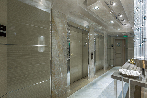 Luxury decorative surface for elevator lobby - Kinon® Pattern 026 | Laminati pareti | Kinon® Surface Design