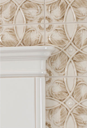 Vine Relief Glazed Ceramic Tile | Ceramic tiles | Pratt & Larson Ceramics