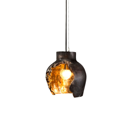 Decay Pendant 01 in Pot Ash & Polished Bronze | Suspensions | Matthew Shively