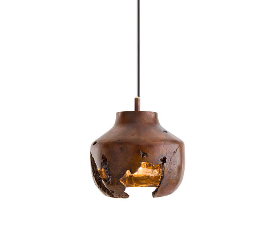 Decay Pendant 02 in French Brown, Pot Ash & Polished Bronze | Pendelleuchten | Matthew Shively