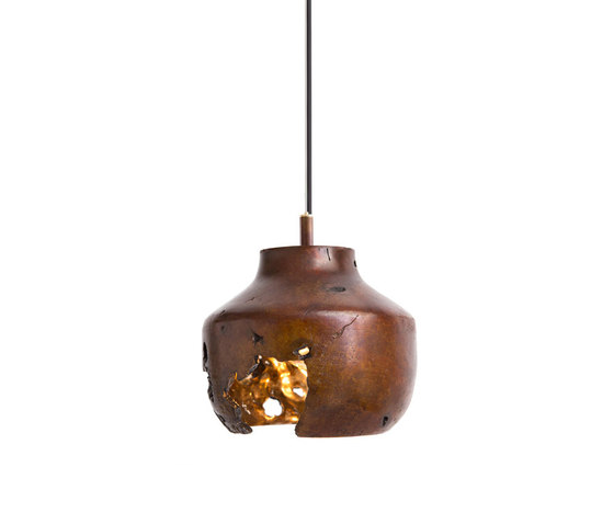 Decay Pendant 02 in French Brown, Pot Ash & Polished Bronze | Suspensions | Matthew Shively
