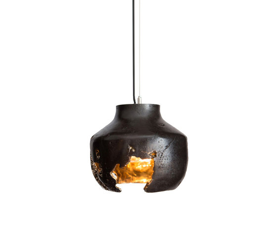 Decay Pendant 02 in Pot Ash & Polished Bronze | Suspensions | Matthew Shively