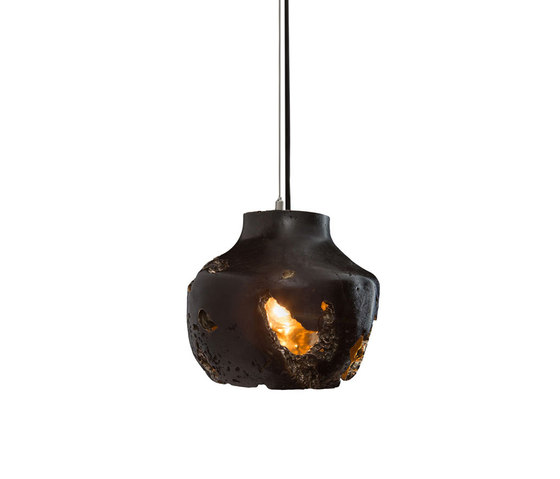 Decay Pendant 02 in Pot Ash & Polished Bronze | Suspensions | Matthew Shively