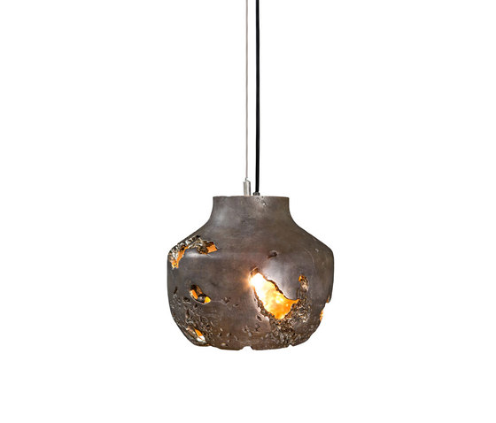 Decay Pendant 02 in Silver Nitrate & Polished Bronze | Lampade sospensione | Matthew Shively