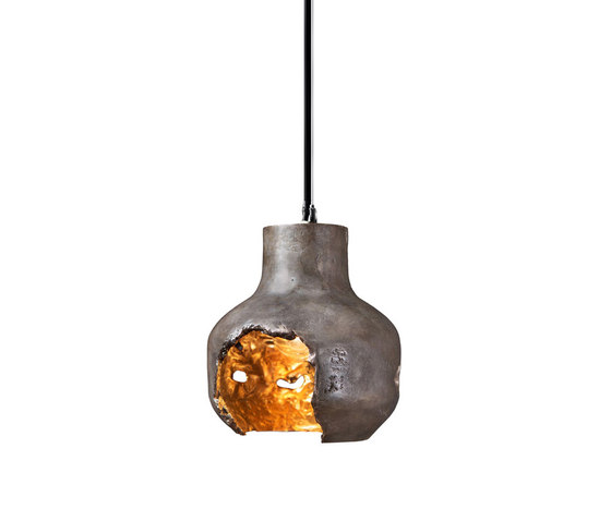 Decay Pendant 03 in Silver Nitrate & Polished Bronze | Suspended lights | Matthew Shively