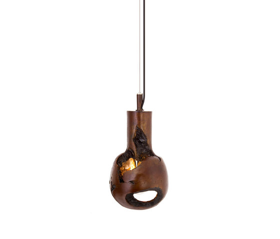 Decay Pendant 05 in French Brown, Pot Ash & Polished Bronze | Suspensions | Matthew Shively