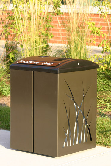 MLB970W Trash Container | Waste baskets | Maglin Site Furniture