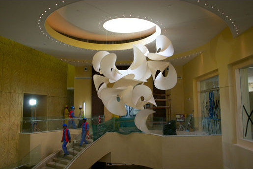 Custom Sculpture | Education City, Doha Qatar | Suspended lights | Studio Lilica