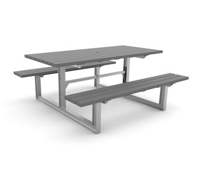 MLPT210-S-RG Cluster Seating | Table-seat combinations | Maglin Site Furniture