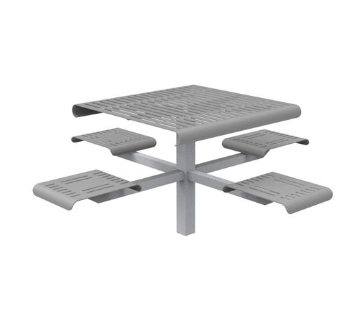 MLPT400-DB-BM Cluster Seating | Table-seat combinations | Maglin Site Furniture