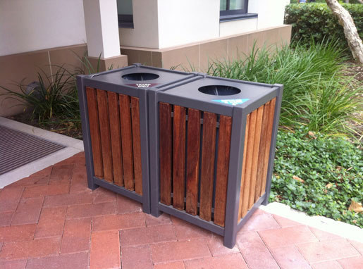 MLWR400-25-W Trash Container | Waste baskets | Maglin Site Furniture