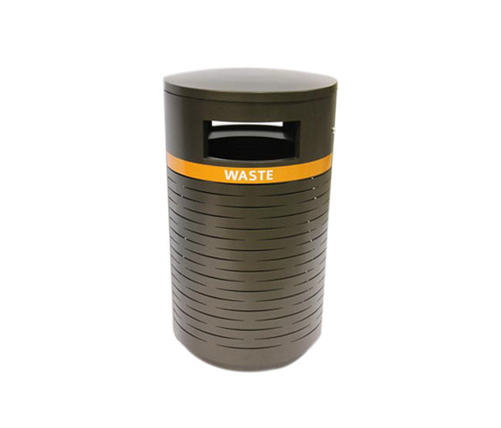 MLWR650-32-M-L4-LBK Trash Container | Waste baskets | Maglin Site Furniture