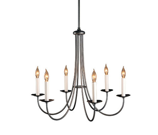 Simple Lines 6 Arm Chandelier | Chandeliers | Hubbardton Forge