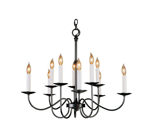 Simple Lines 10 Arm Chandelier | Chandeliers | Hubbardton Forge
