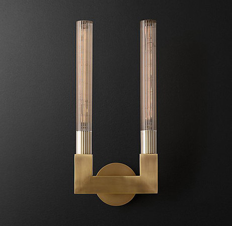 Cannele Double Sconce | Wall lights | RH Contract