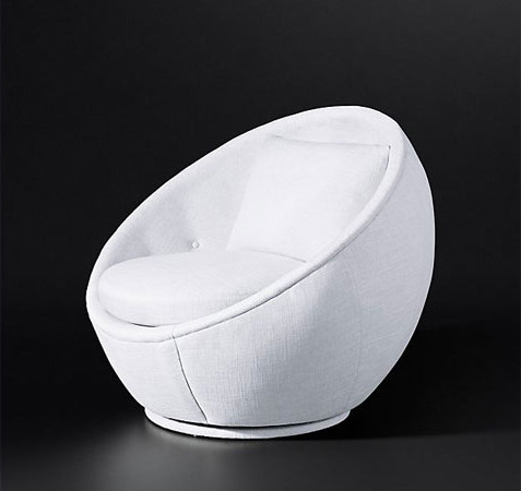 Milo Baughman Model No. 810 1967 Fabric Swivel Chair | Fauteuils | RH Contract