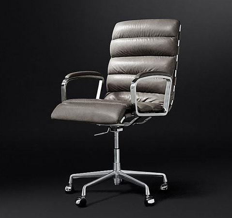 Oviedo Leather Desk Chair | Sillas | RH Contract
