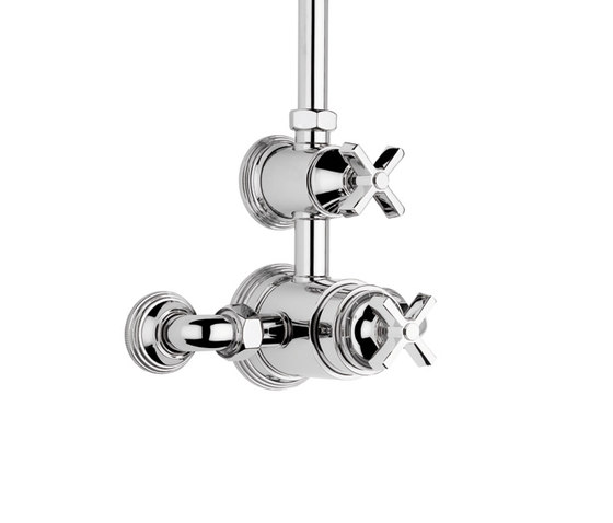 Style Moderne Exposed 12 thermostatic shower set with cross top control | Rubinetteria doccia | Samuel Heath