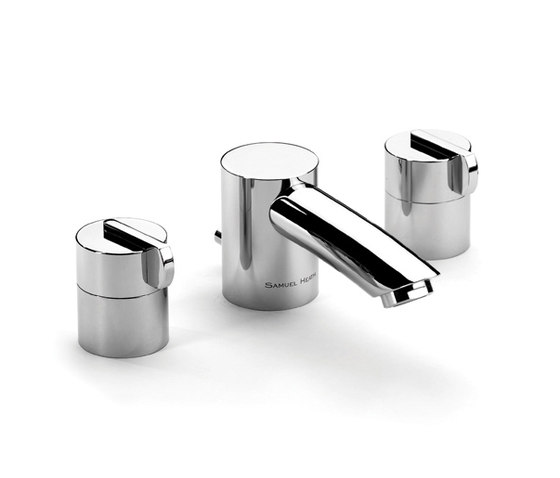 Xenon 3 hole basin filler, deck mounted with pop-up waste | Wash basin taps | Samuel Heath