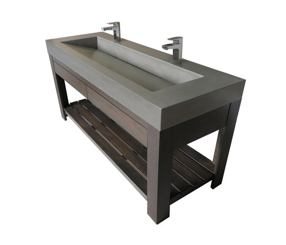 Lavare 60" Vallum Concrete Sink with Drawer | Waschtische | Trueform Concrete