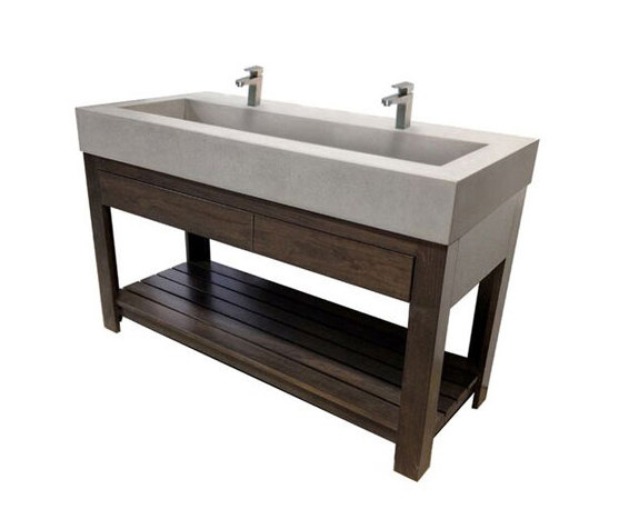 Lavare 60" Rectangle Concrete Sink with Drawer | Wash basins | Trueform Concrete