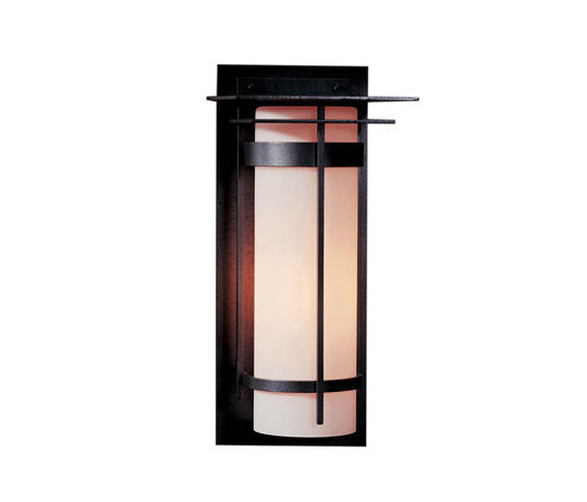 Banded with Top Plate Large Outdoor Sconce | Lámparas exteriores de pared | Hubbardton Forge