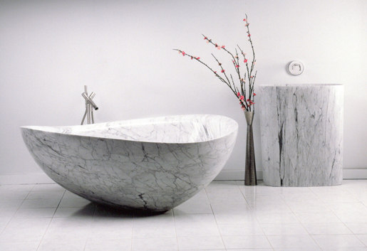 Papillon Bathtub, Carrara Marble | Bathtubs | Stone Forest