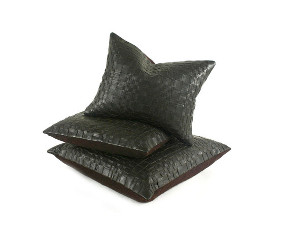 Vespa Woven Leather Pillow | Cushions | Pfeifer Studio