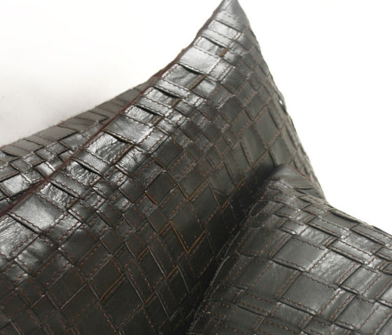 Vespa Woven Leather Pillow | Coussins | Pfeifer Studio