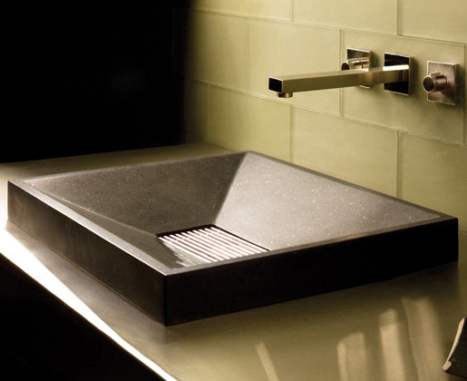 SYNC Drop-In Vessel Sink, Honed Basalt | Küchenspülbecken | Stone Forest