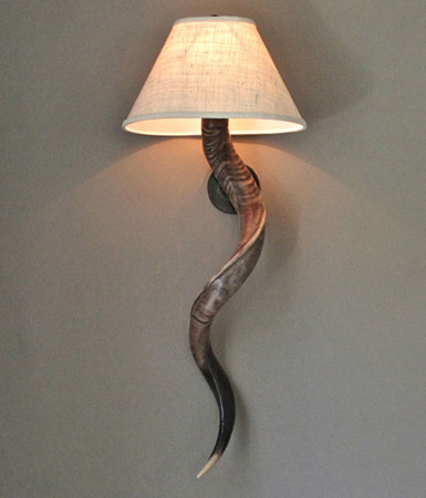 Elegant Kudu horn wall light