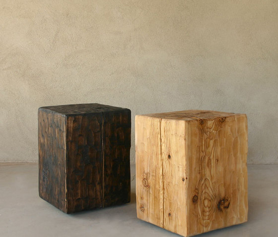 Santa Fe Solid Pine Cube | Mesas auxiliares | Pfeifer Studio