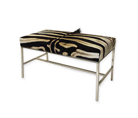 Genuine Zebra Hide Bench | Panche | Pfeifer Studio