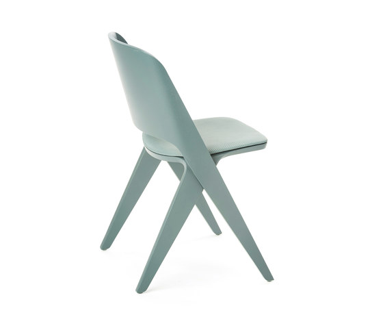 Lavitta Chair with Leather Upholstery – Grey Teal | Chaises | Poiat