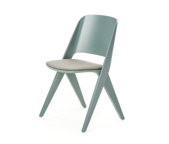 Lavitta Chair with Leather Upholstery – Grey Teal | Stühle | Poiat