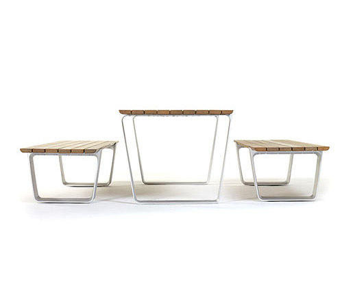 MultipliCITY Table and Bench | Table-seat combinations | Landscape Forms