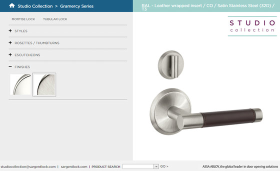 Decorative Hardware Product Selector | Lever handles | SARGENT