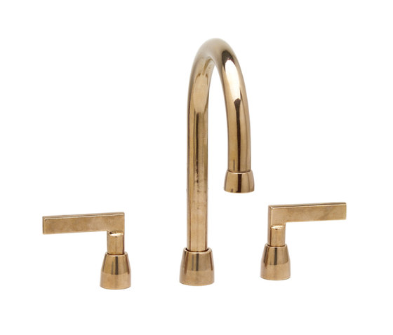 Bronze Gooseneck deck mount faucet | Rubinetteria lavabi | Rocky Mountain Hardware