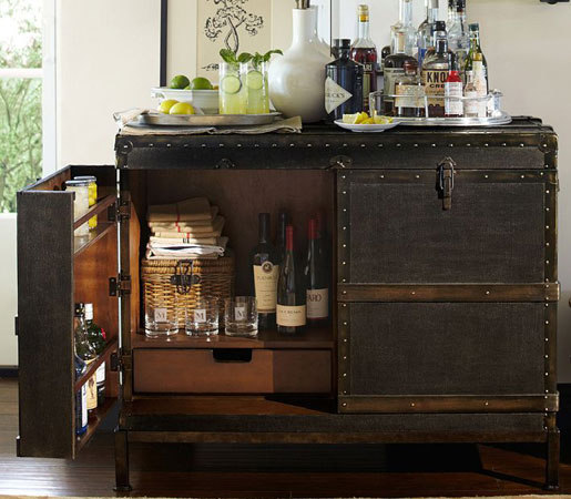 Ludlow Trunk Bar Cabinet | Mobili bar | Distributed by Williams-Sonoma, Inc. TO THE TRADE