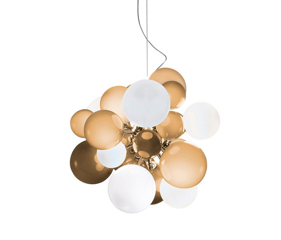 Digit Chandelier | Ceiling | soft light amber | Suspended lights | Babled