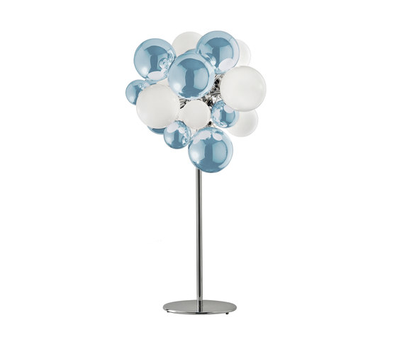 Digit Chandelier | Standing | mirrored skyblue | Free-standing lights | Babled