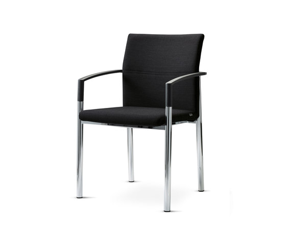 aluform_3 stacking chair with plastic arms, back fully upholstered | Chairs | Wiesner-Hager