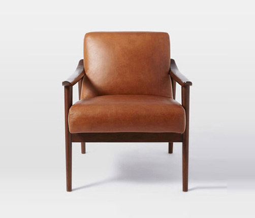 Mid-Century Leather Show Wood Chair | Sessel | Distributed by Williams-Sonoma, Inc. TO THE TRADE